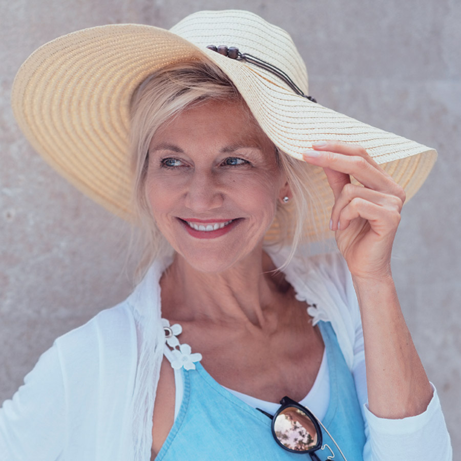 Senior Woman in Sun Hat